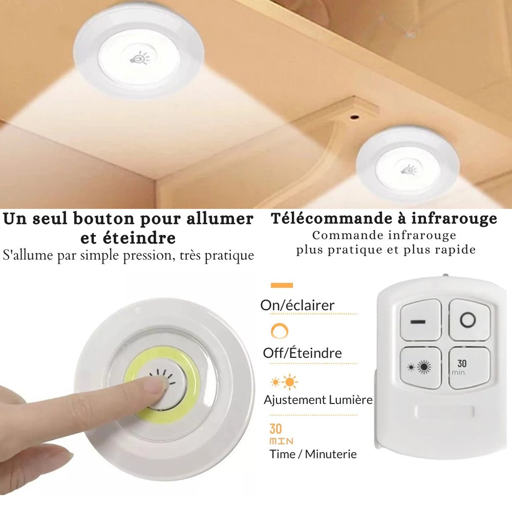🎉IllumiRemote™🎉 - Lampe LED Sans-fil télécommandé - espacesnettes