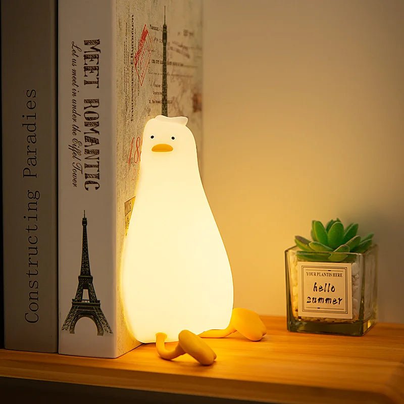 LumiCanard™ | Veilleuse LED rechargeable en silicone - espacesnettes