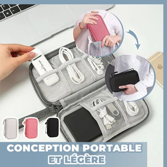 🎊CâbleProtec™🎊 - POCHETTE MOBILE ORGANISATRICE DE CABLE. - espacesnettes