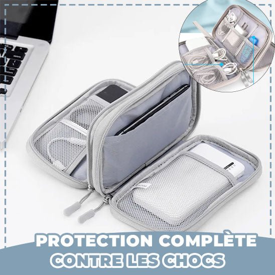 🎊CâbleProtec™🎊 - POCHETTE MOBILE ORGANISATRICE DE CABLE. - espacesnettes