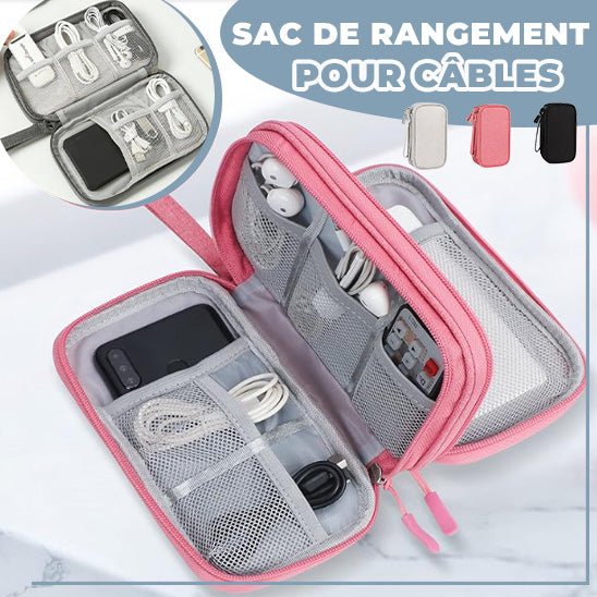 🎊CâbleProtec™🎊 - POCHETTE MOBILE ORGANISATRICE DE CABLE. - espacesnettes