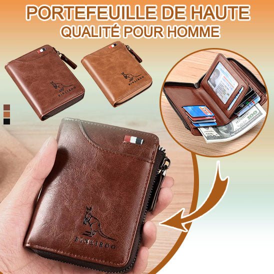 ÉliteCuir™ | Portefeuille de luxe en cuir véritable RFID - espacesnettes