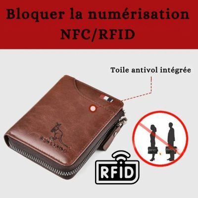 ÉliteCuir™ | Portefeuille en Cuir avec Protection RFID - espacesnettes