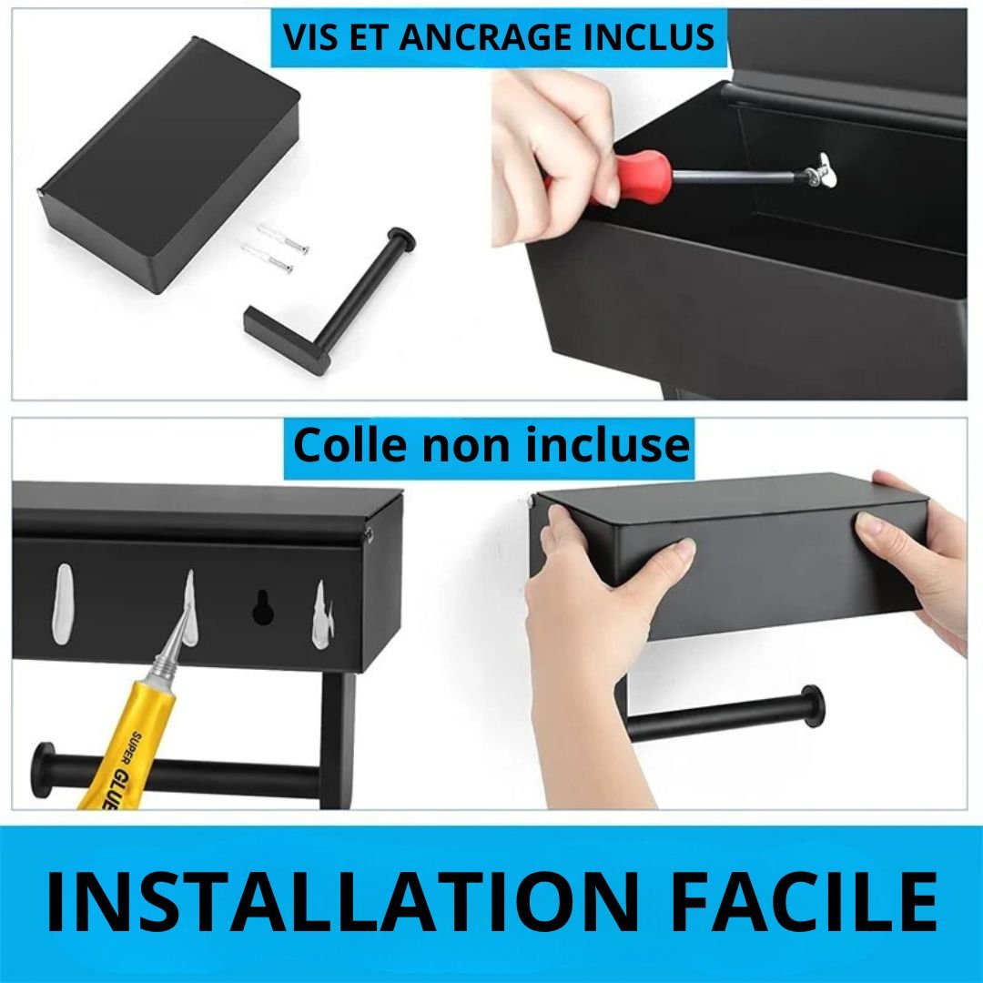 FixRouleau™ | Porte-papier en acier inoxydable haute qualité - espacesnettes