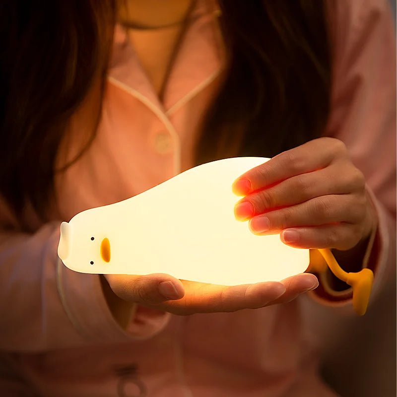 LumiCanard™ | Veilleuse LED rechargeable en silicone - espacesnettes